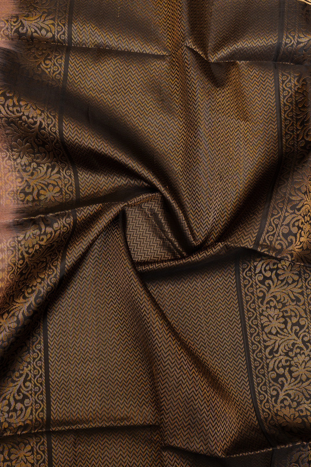 Mauve and black pure soft silk saree