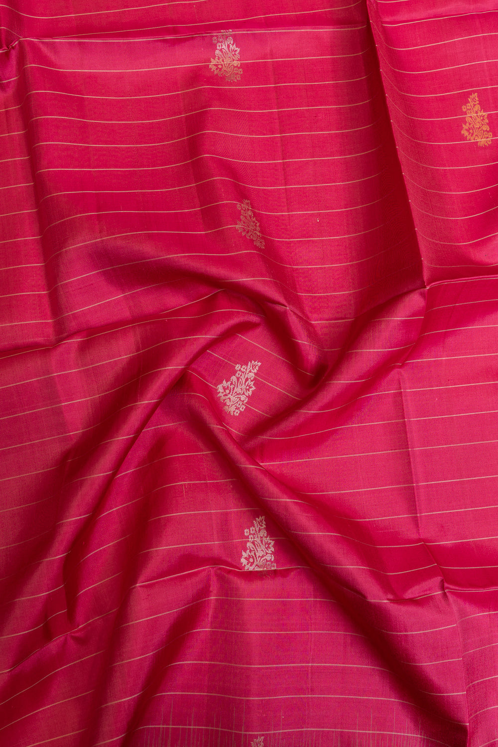 Magenta stripes pure soft silk saree