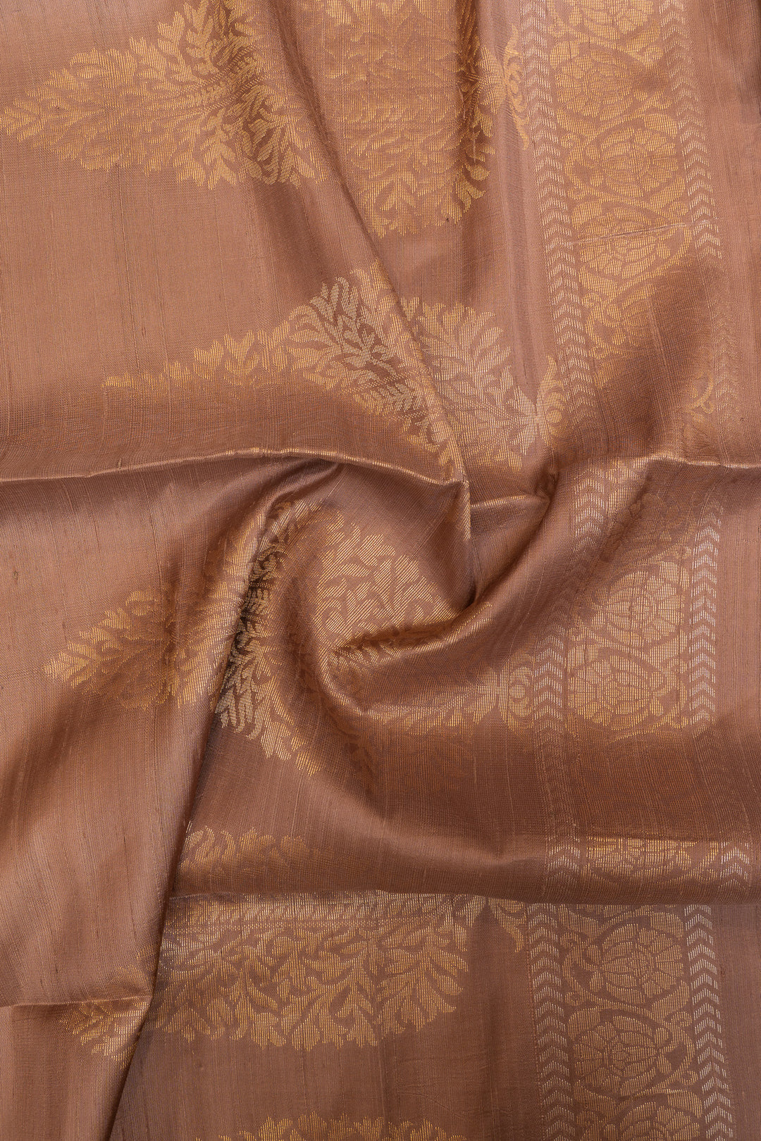 Mauve purple paisley Dupian pure soft silk saree