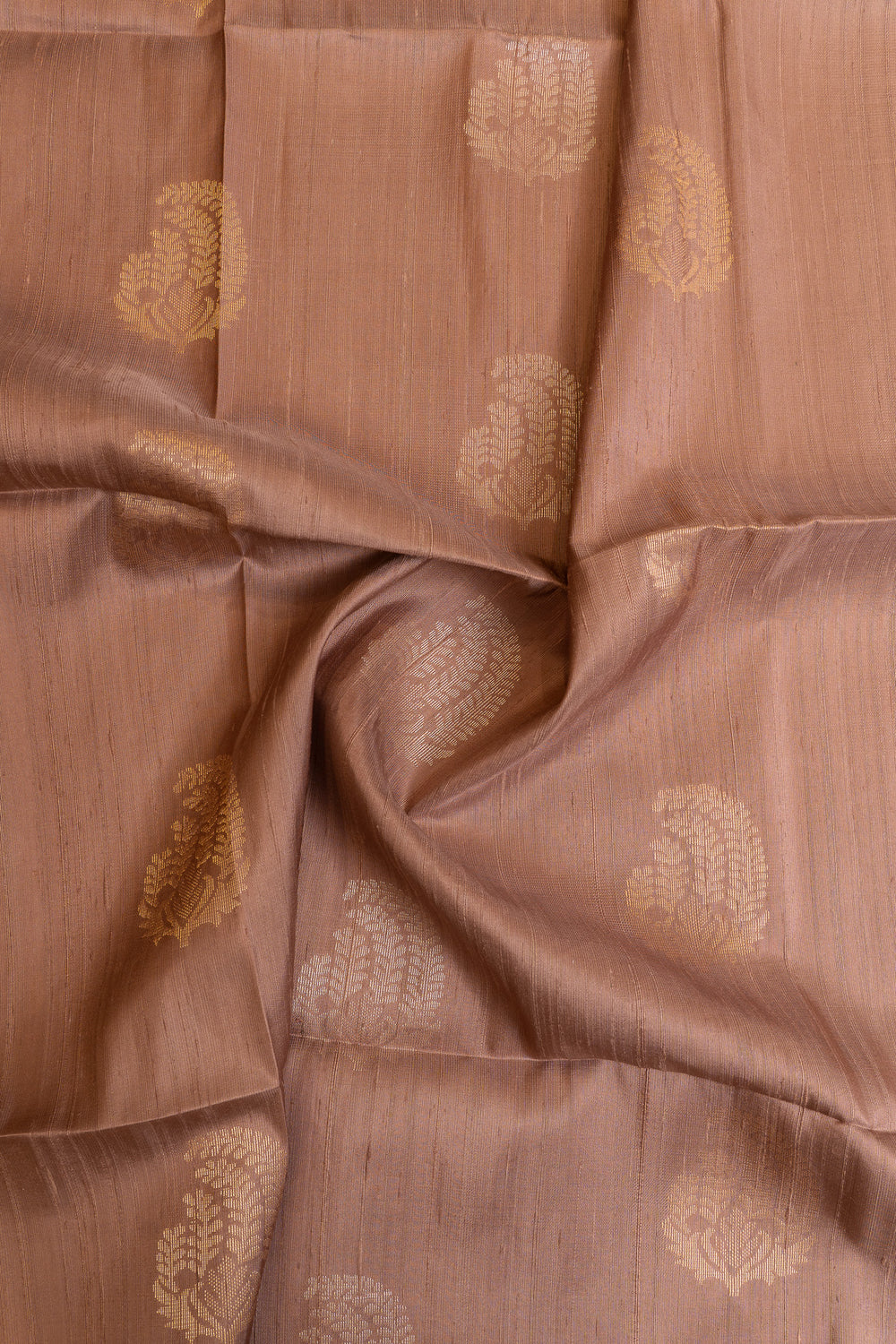 Mauve purple paisley Dupian pure soft silk saree