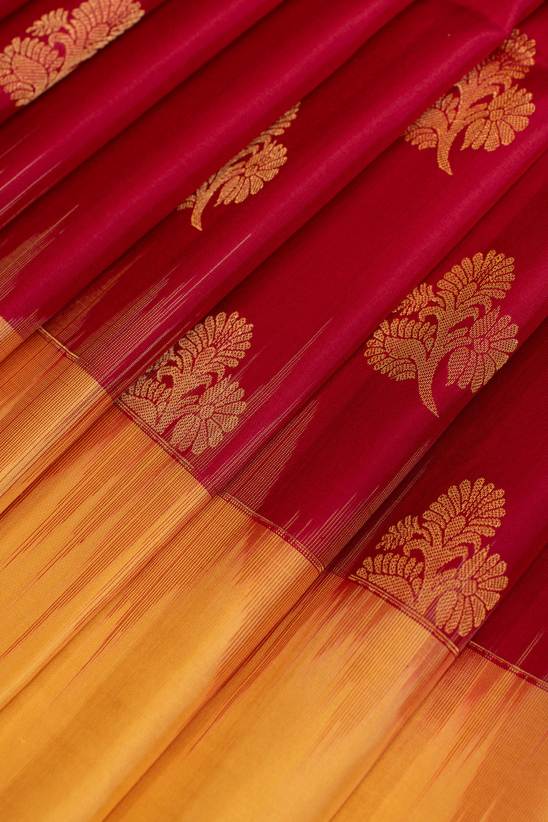 Maroon pure soft silk saree