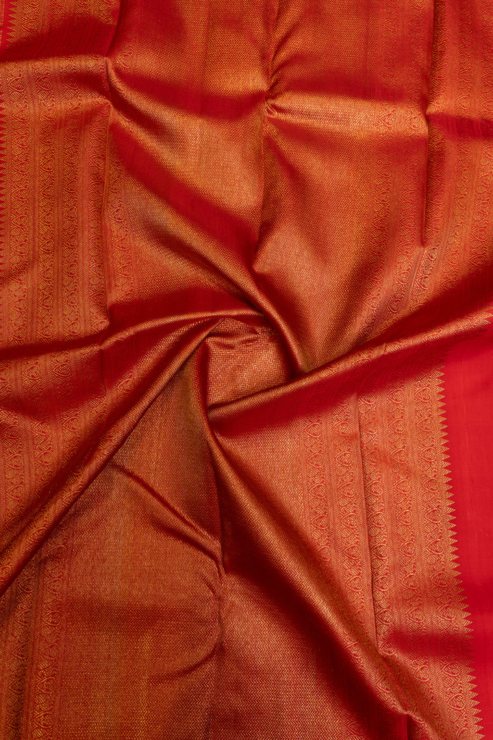Purple borderless pure ikat Kanchipuram silk saree