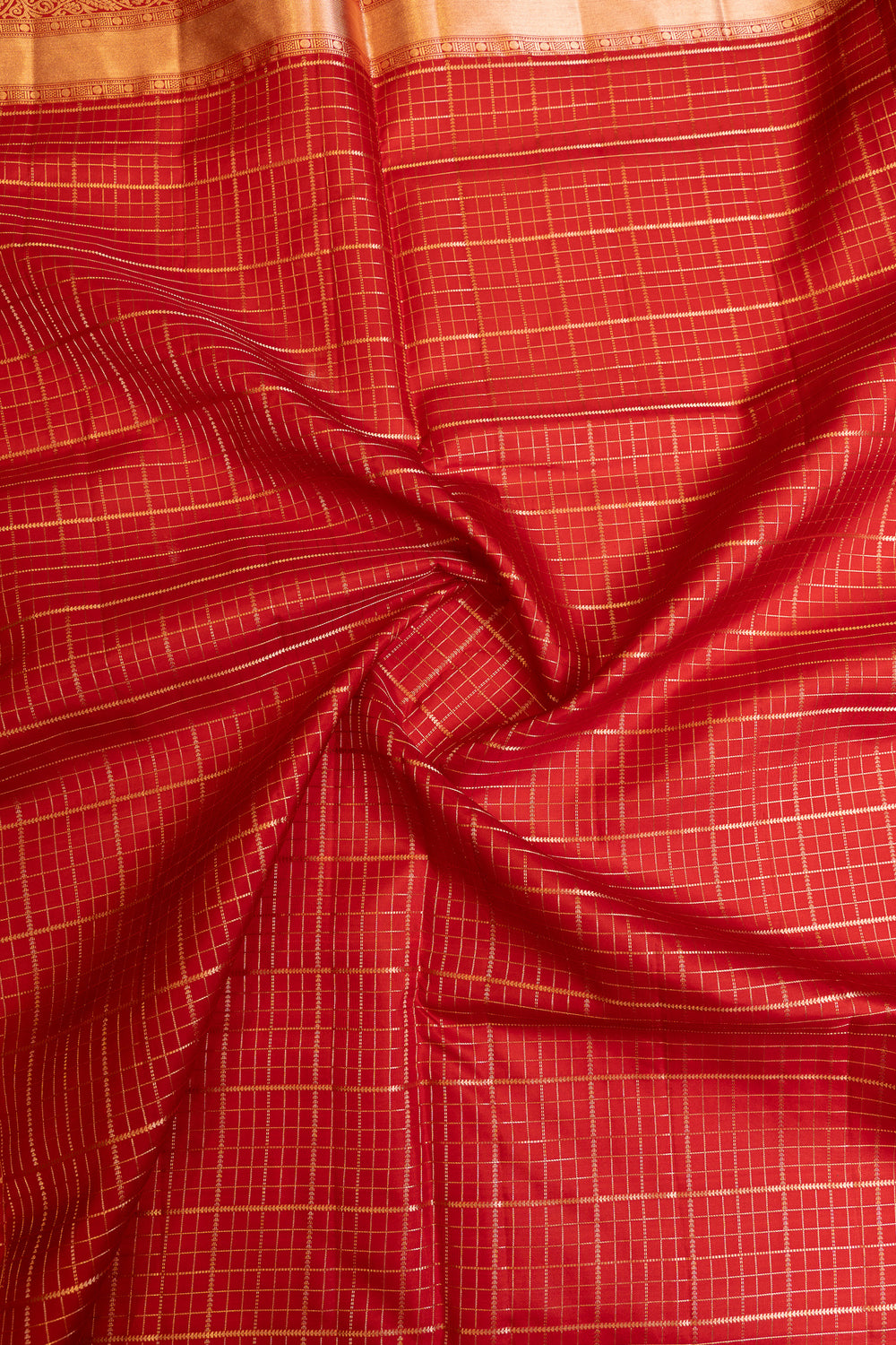 Red zari pure soft silk saree