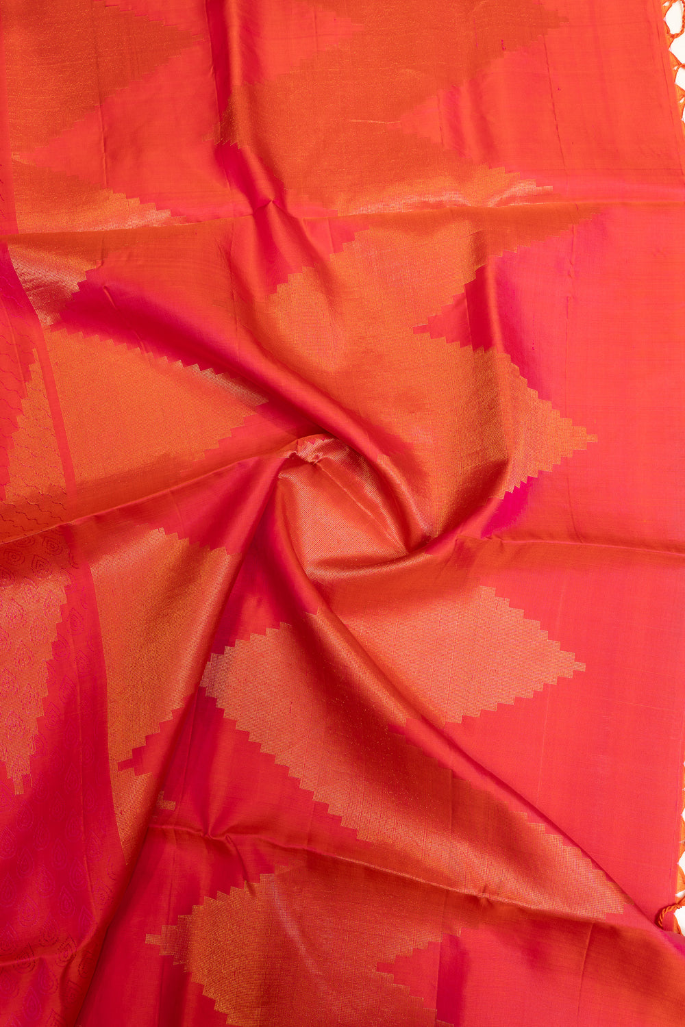 Magenta embossed pure soft silk saree
