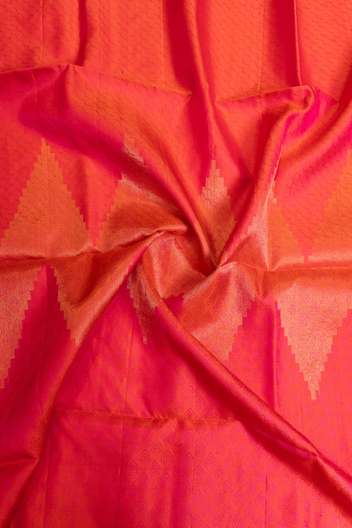 Magenta embossed pure soft silk saree