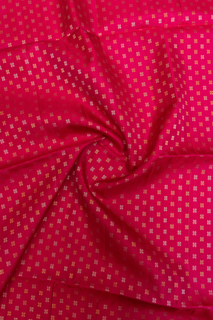 Cream and pink turning border pure soft silk saree