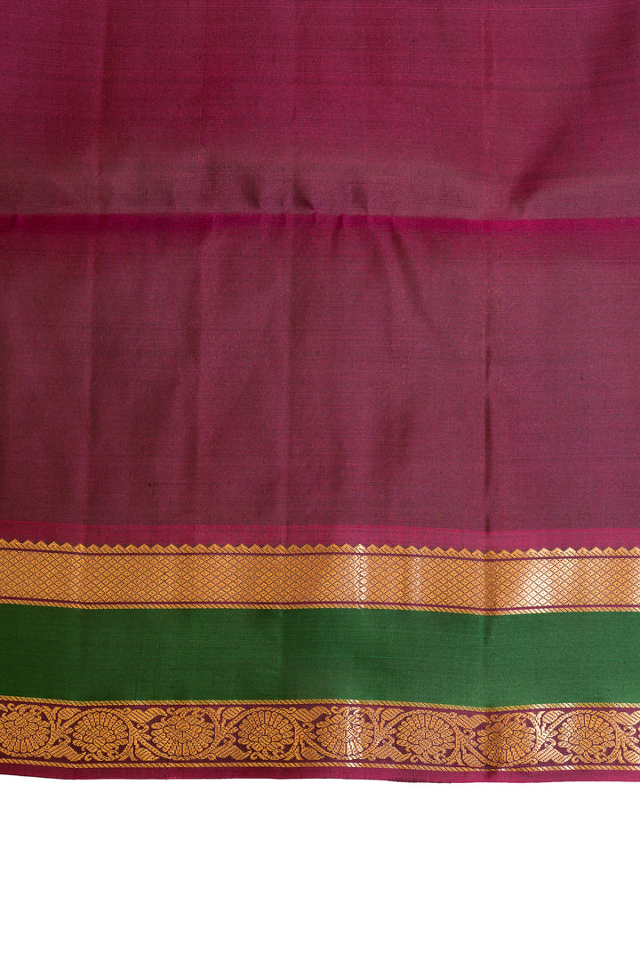 Dark blue traditional pure Kanchipuram  silk saree