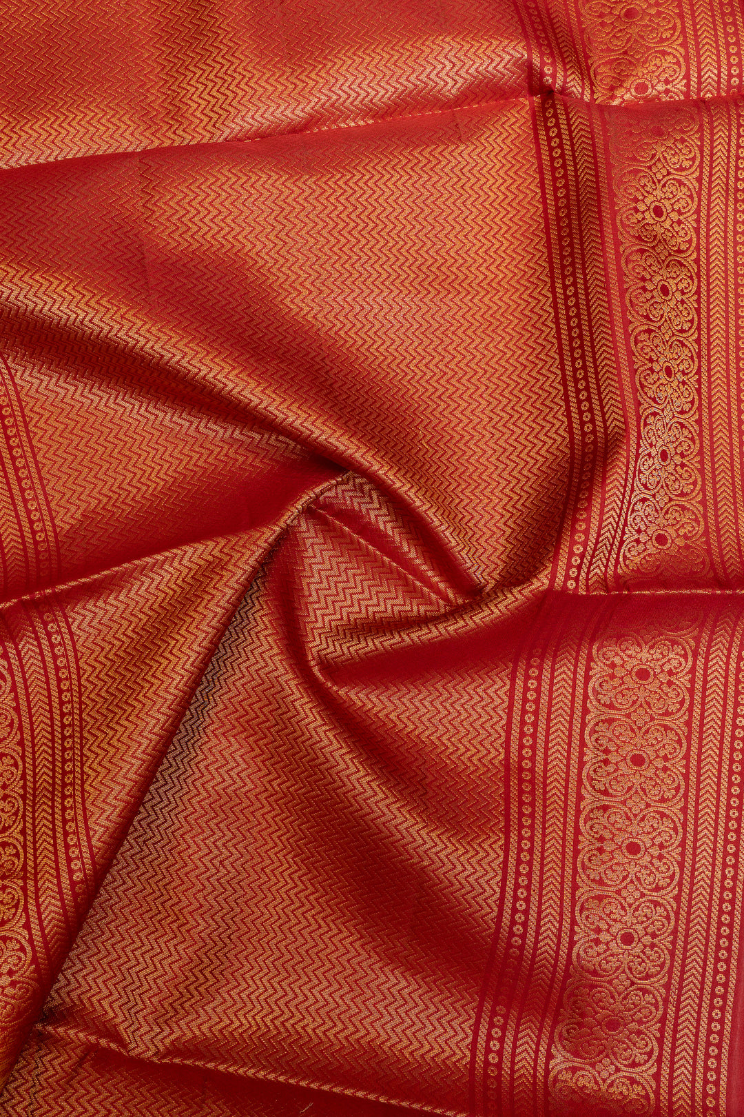 Yellow and red stripes pure soft silk saree