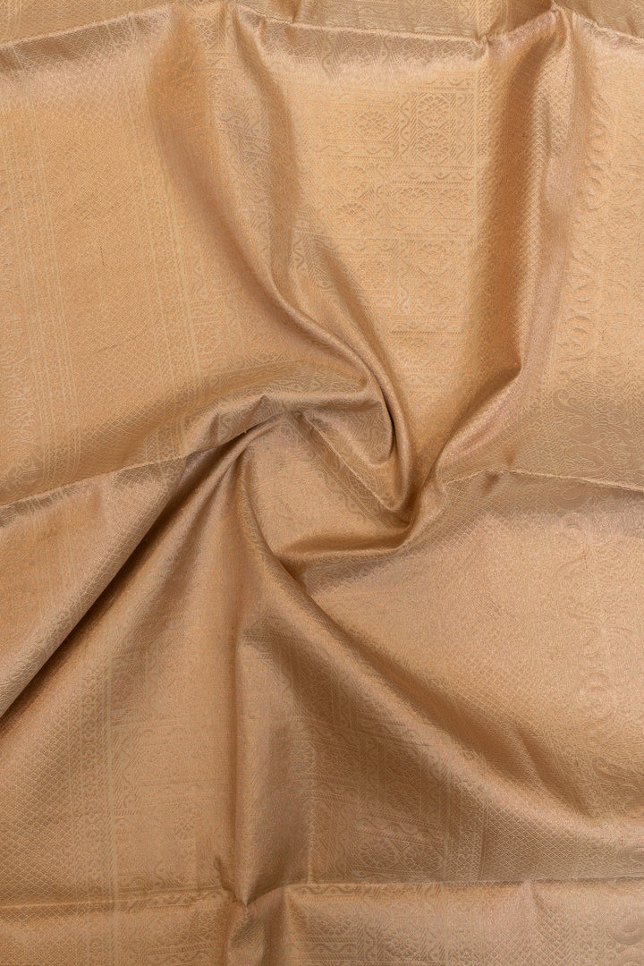 Ivory zari checks pure soft silk saree