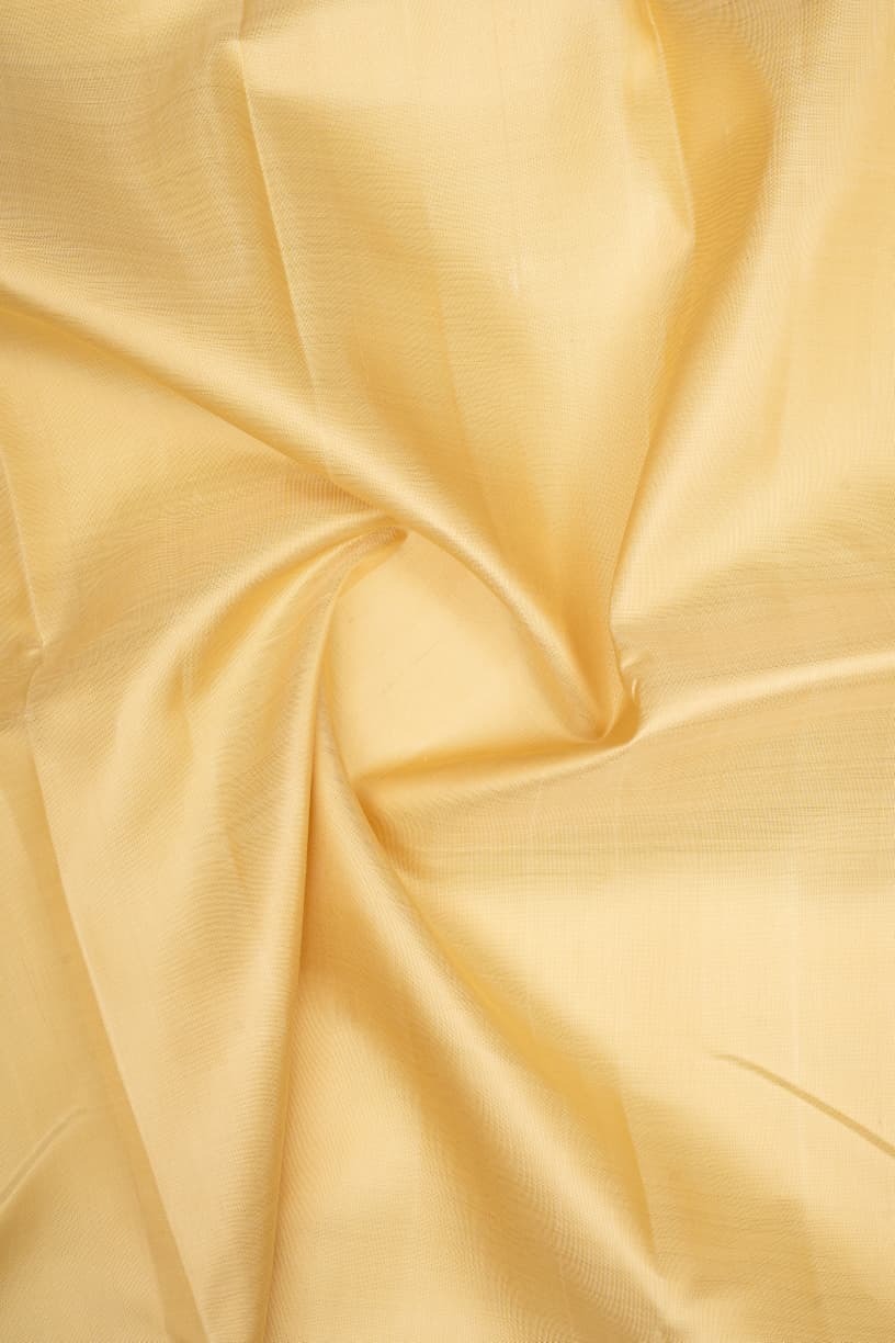Satin Cream and Brown Varisaipettu Pure Kanchipuram Silk Saree