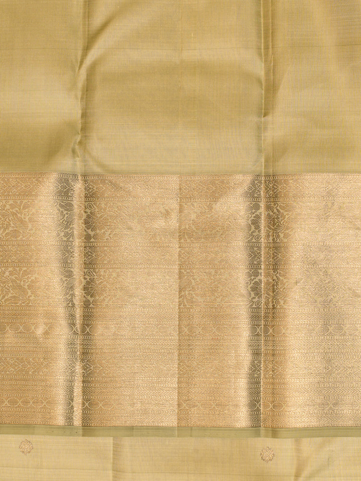 Mint Green Zari Buttis Traditional Pure Kanchipuram Silk Saree
