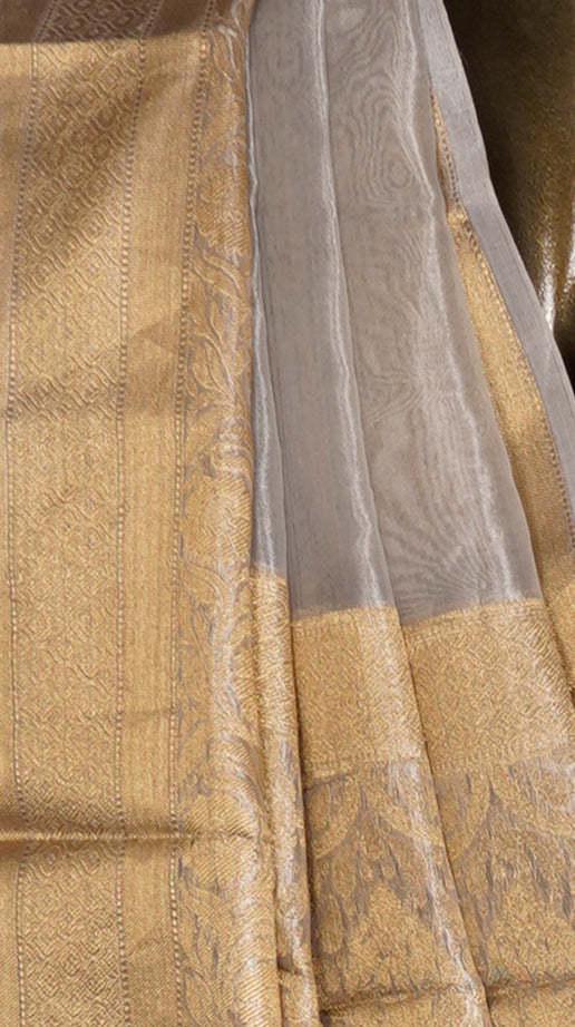 Silver Tissue Banaras Saree - Clio Silks