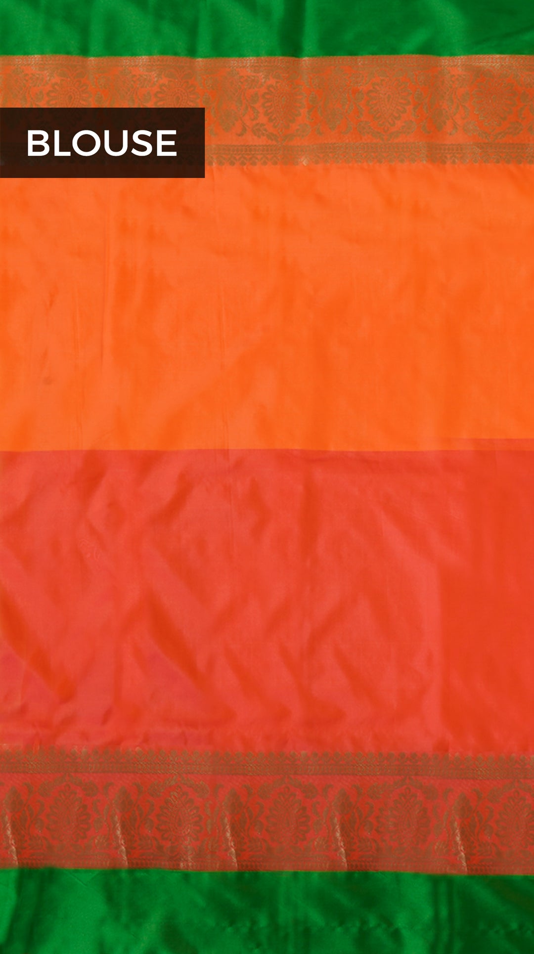 Peach Orange Multi Checks saree - Clio Silks