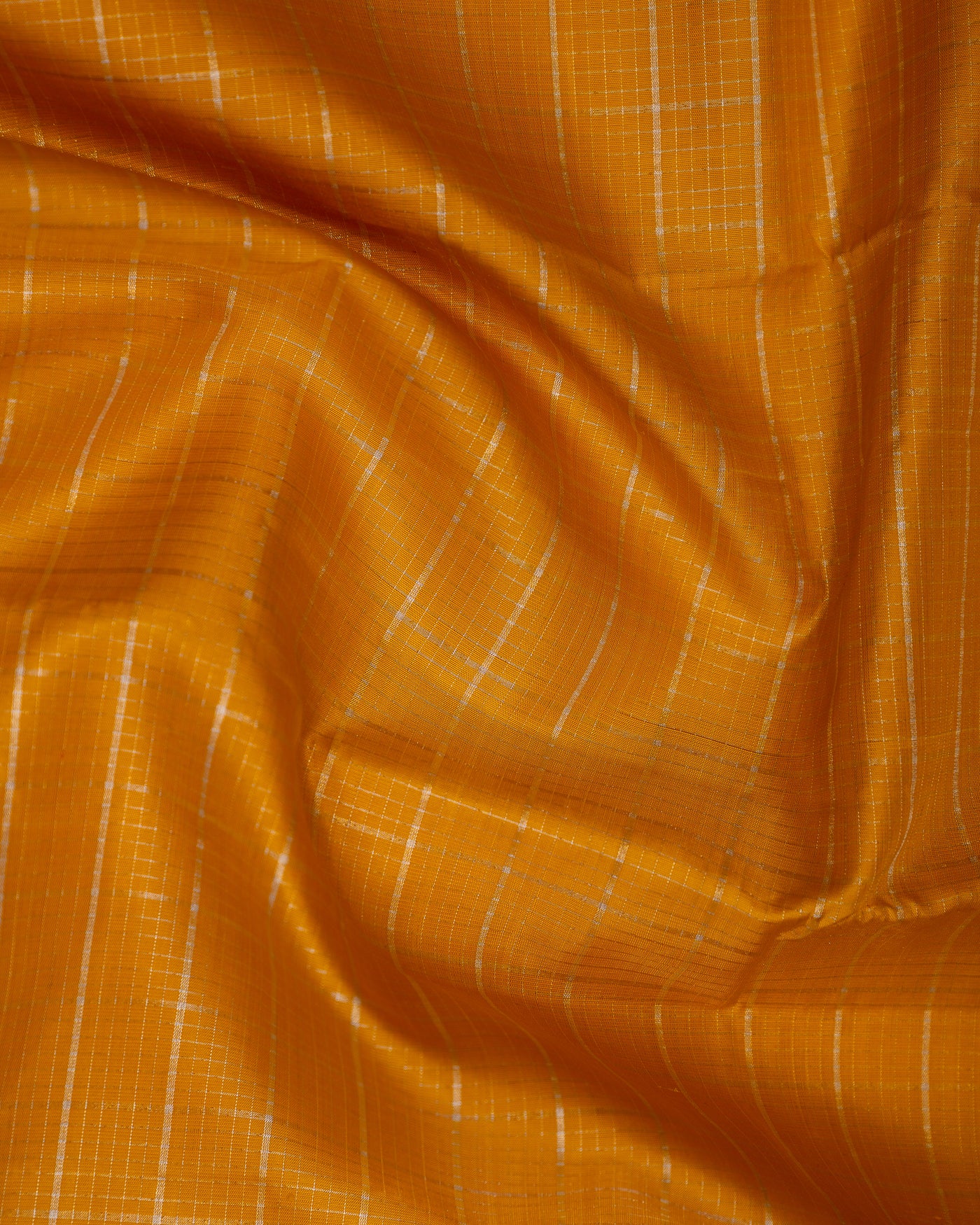 Honey Yellow Muthukattam Pure Kanjivaram Silk Sari - Clio Silks
