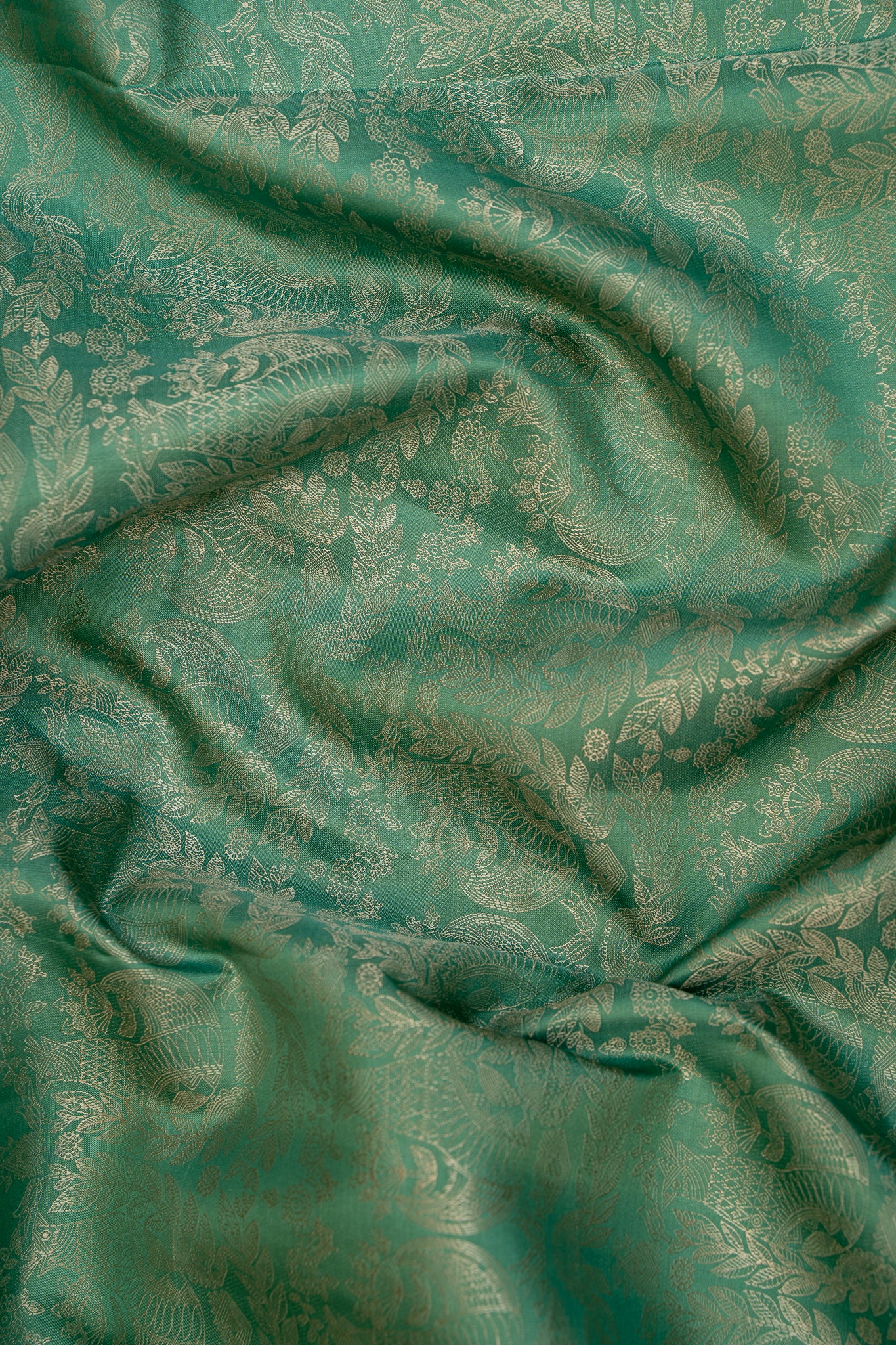 Ice Blue Madhubani Woven Jacquard Pure Kanjivaram Silk Sari - Clio Silks