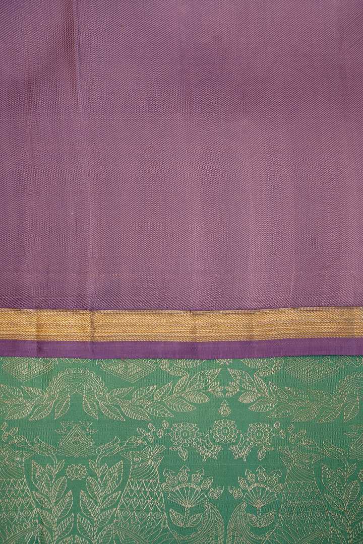 Ice Blue Madhubani Woven Jacquard Pure Kanjivaram Silk Sari - Clio Silks