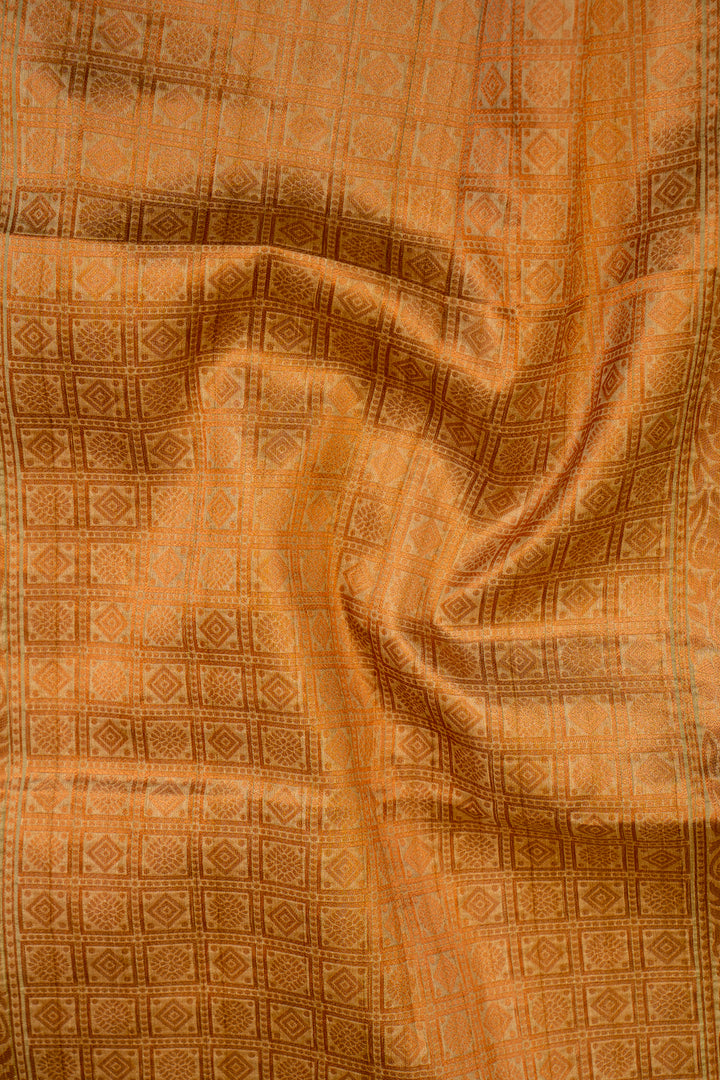 Mint Green Polka Bhagalpur Tussar Sari - Clio Silks