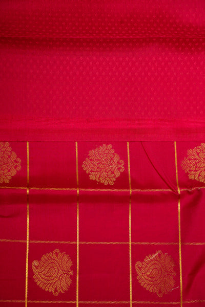 Mustard Yellow Embossed Borderless Pure Silk Sari - Clio Silks