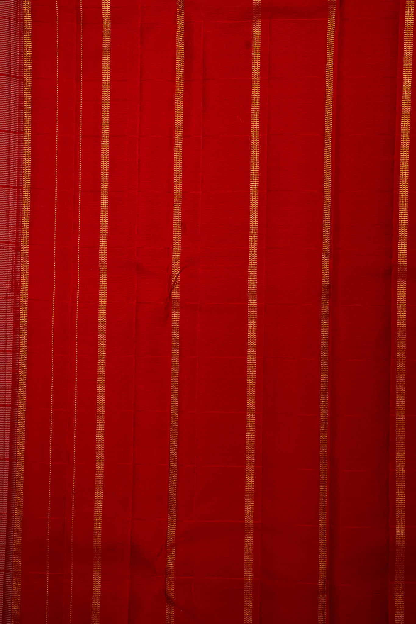 Cloud Grey and Red Checks Borderless Pure Zari Kanjivaram Silk Sari - Clio Silks