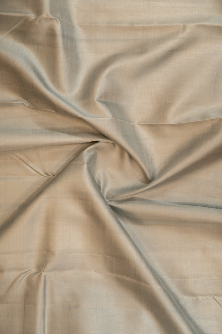 Bluish Grey Neli Stripes Pure Kanjivaram Silk Sari - Clio Silks