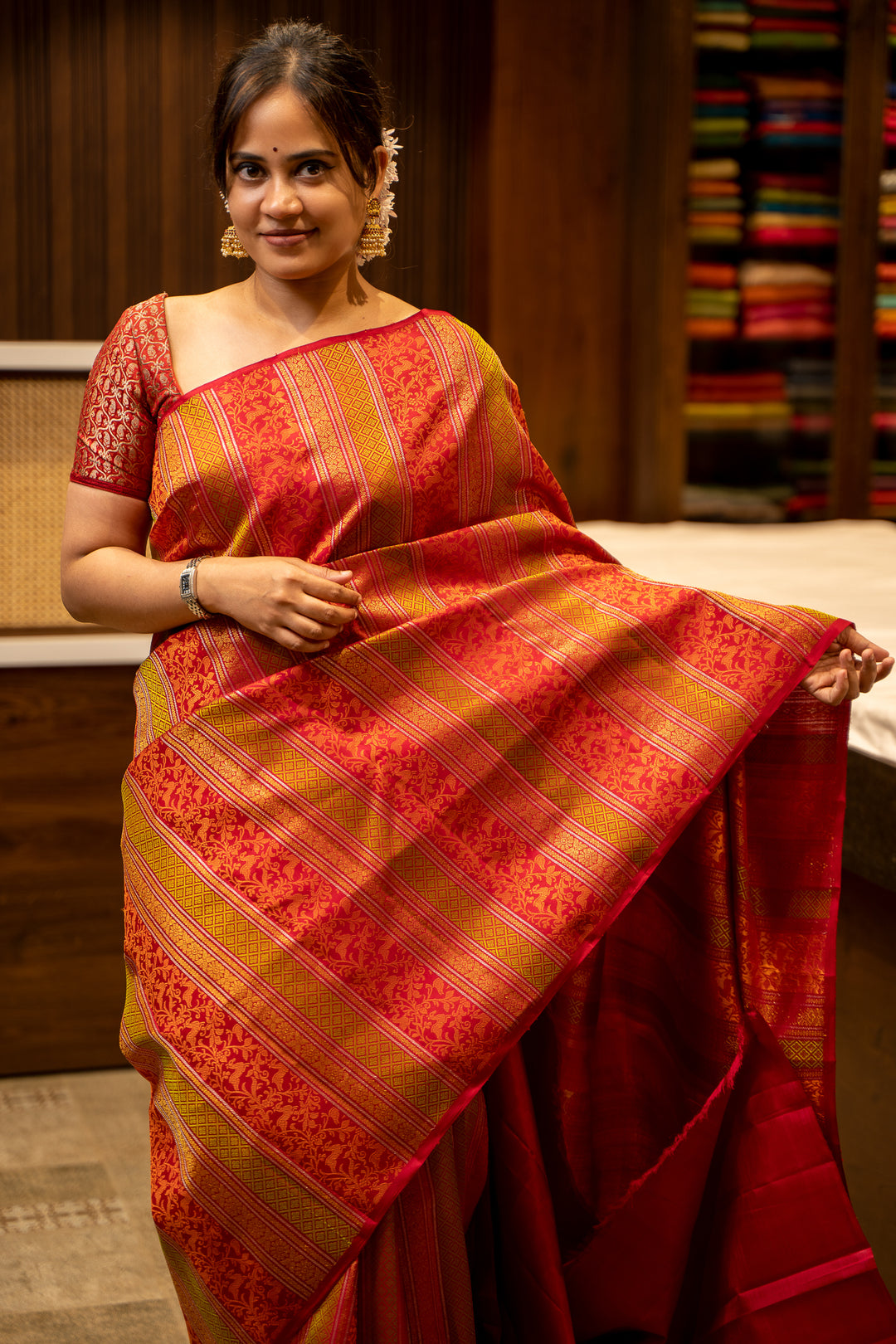 pure silk sare handmade