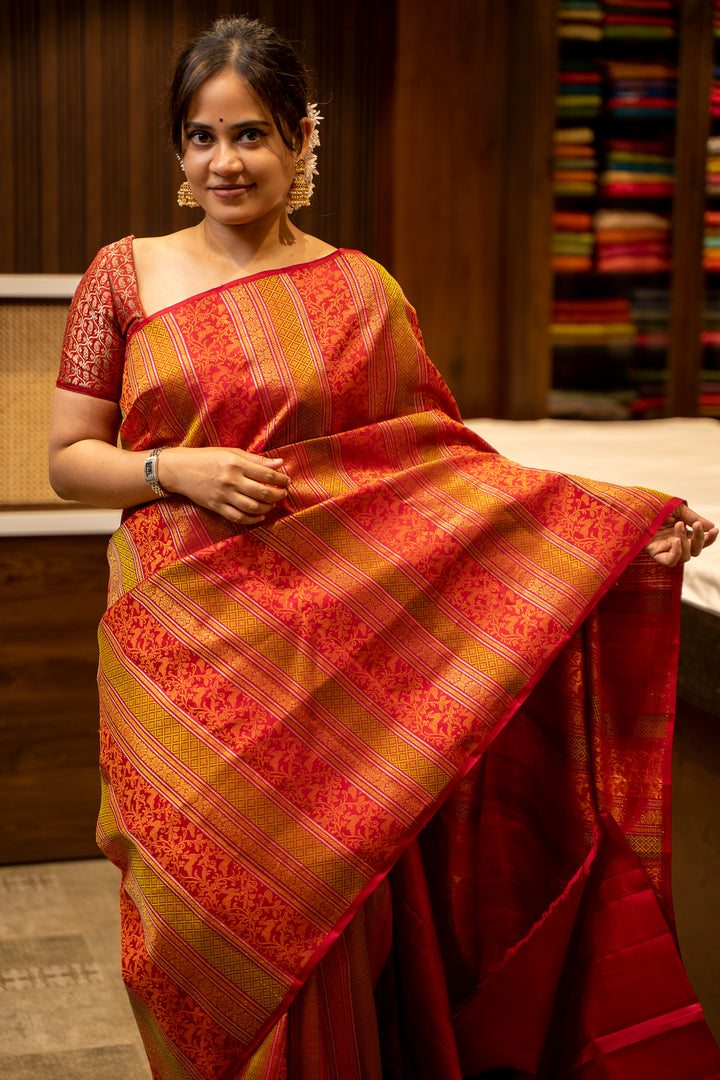 pure silk sare handmade