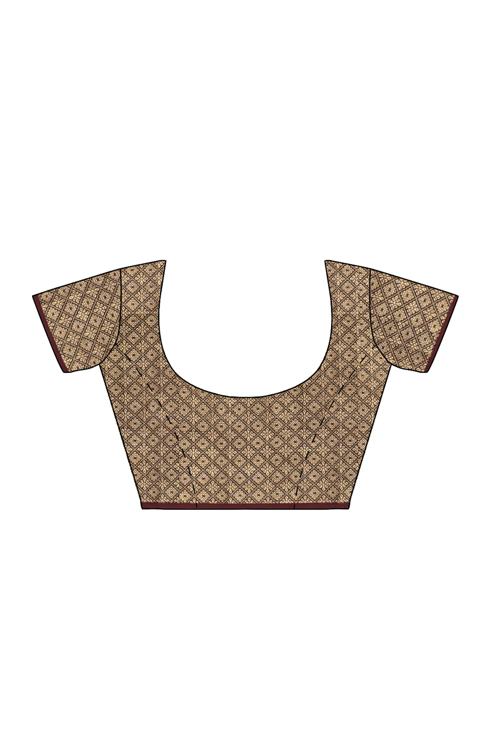 Black antique Zari Brocade Banaras Blouse - Clio Silks