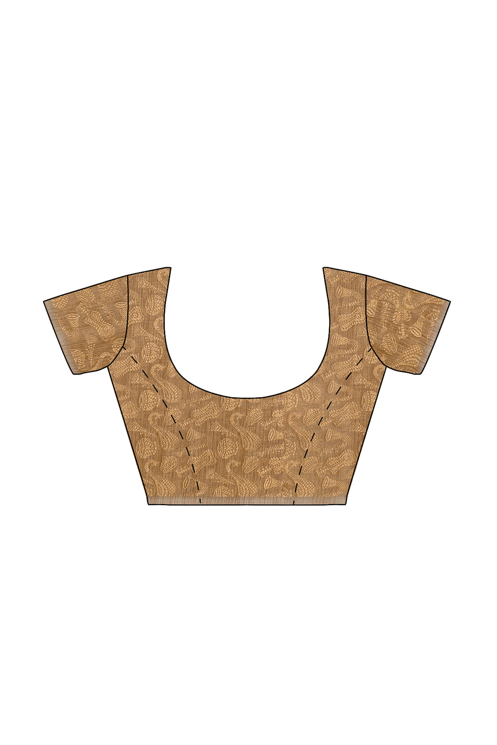 Gold Musical Instrument Zari motifs Banaras Blouse - Clio Silks