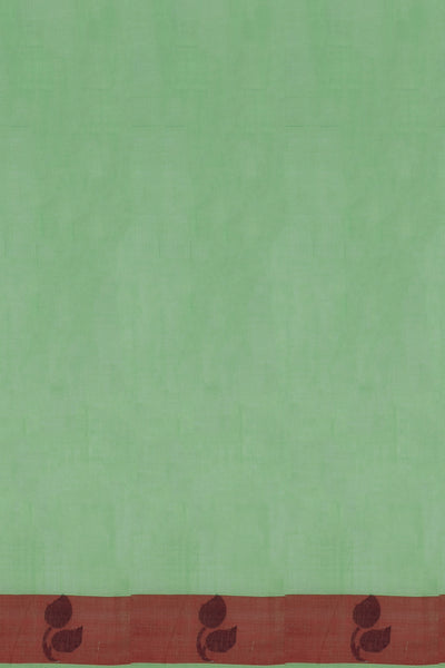 Green and Maroon Pure Cotton Saree - Clio Silks