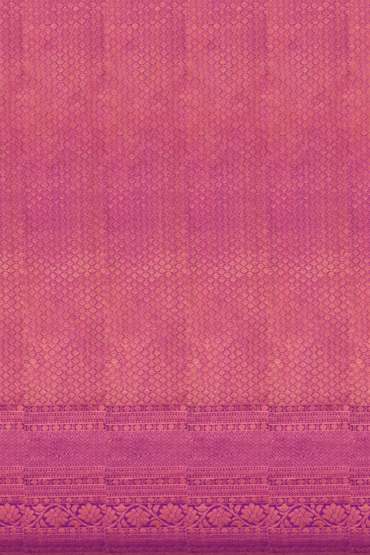 Plum Magenta Brocade Kanjivaram Silk Saree - Clio Silks