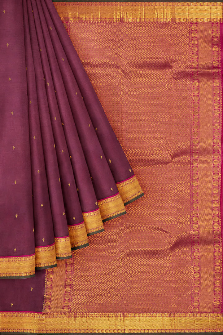 Maroon Traditional Kanjivaram Silk Saree - Clio Silks