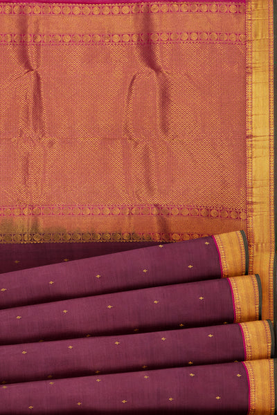 Maroon Traditional Kanjivaram Silk Saree - Clio Silks