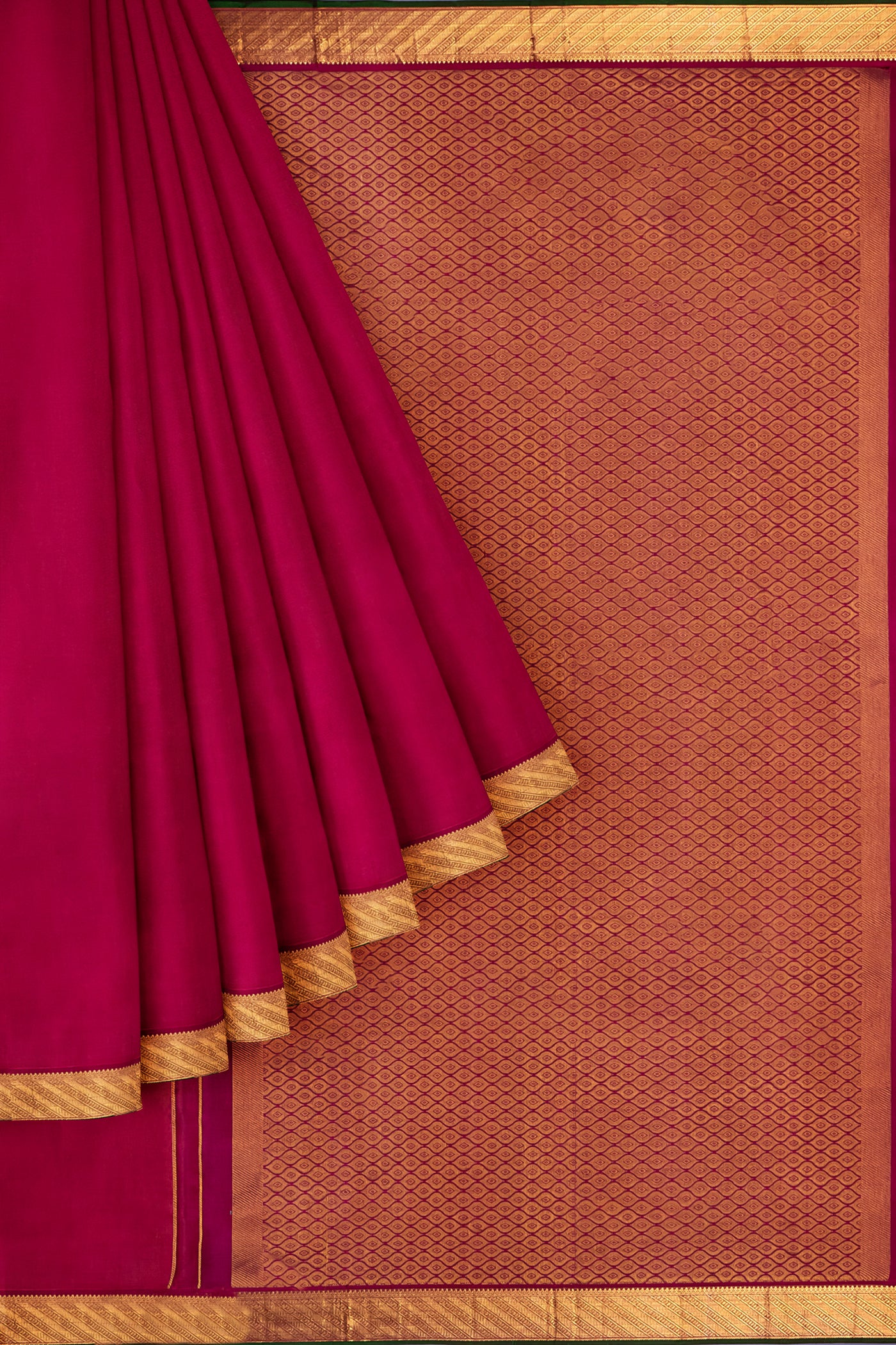 Maroon-Pink Traditional Kanjivaram Silk Saree - Clio Silks
