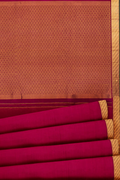 Maroon-Pink Traditional Kanjivaram Silk Saree - Clio Silks