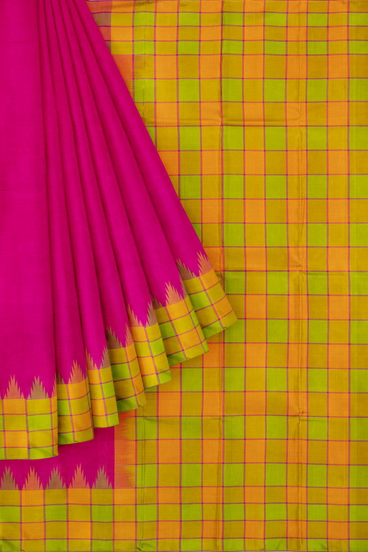 Barbie Pink multikattam pure kanjivaram silk saree - Clio Silks