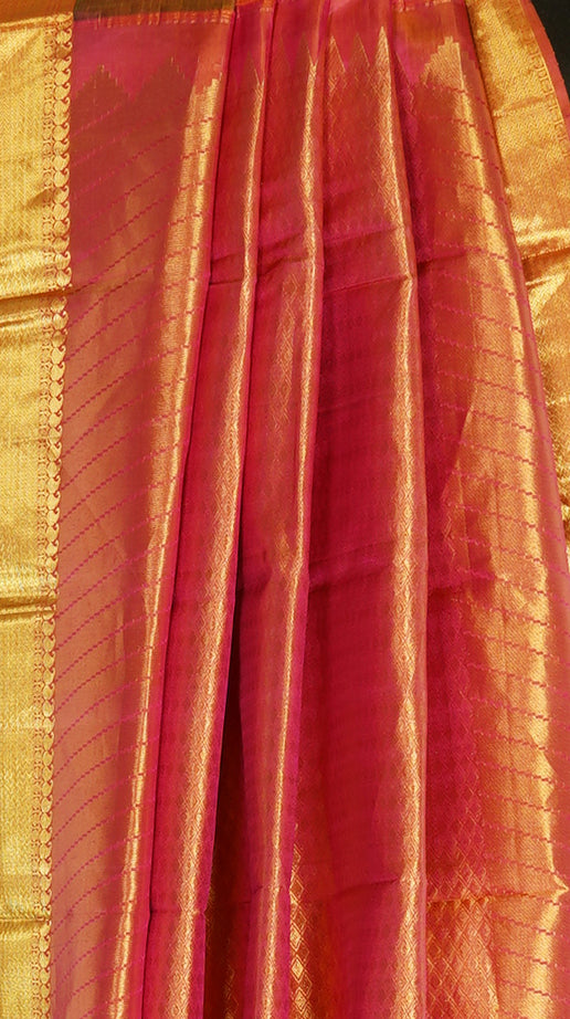 Goldfinch Yellow Jacquard Kanjivaram Silk Saree - Clio Silks