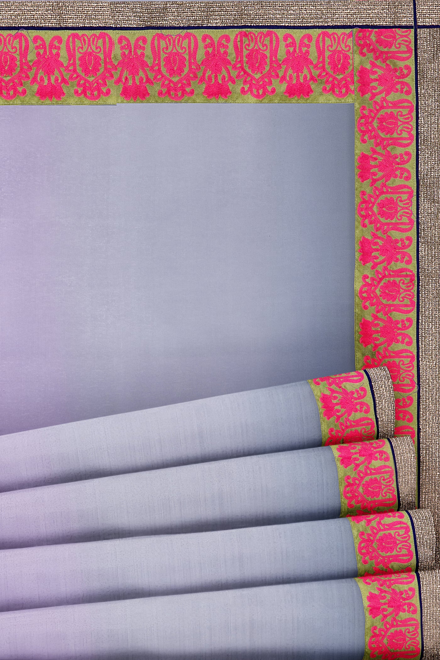 Lavender Shaded Chiffon Sari - Clio Silks